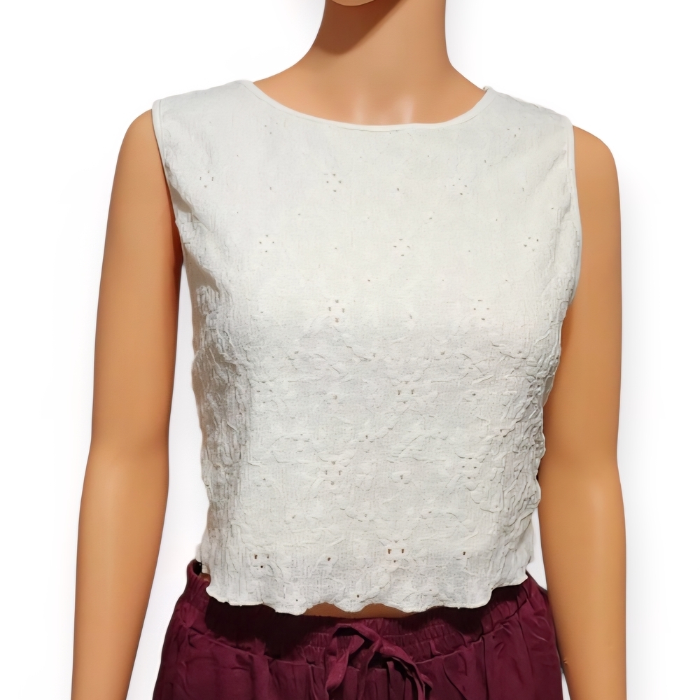 SHEIN White Floral Embroidered Tank Top - Picture 4 of 12